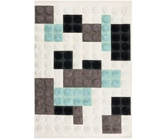 Beliani Vaikiškas kilimas BRICKY baltas 90 x 130 cm medvilninis