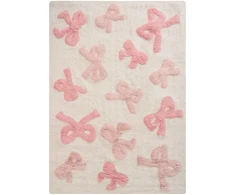 Beliani Vaikiškas kilimas FITA rožinis 90 x 130 cm medvilninis