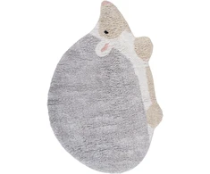 Beliani Vaikiškas kilimas HEDGY pilkas 80 x 120 cm medvilninis