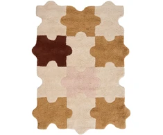 Beliani Vaikiškas kilimas JIGSAW spalvotas 90 x 120 cm medvilninis