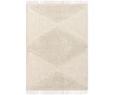 Beliani Vaikiškas kilimas KHONOMA smėlio spalvos 160 x 230 cm medvilninis