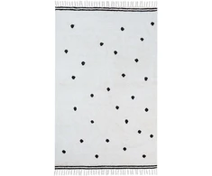 Beliani Vaikiškas kilimas LAZA kreminės spalvos 140 x 200 cm medvilninis