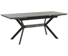 Beliani Valgomasis stalas BENSON šviesiai pilkas, išskleidžiamas 140/180 cm 80 cm