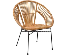Beliani Valgomojo kėdė SARITA Rattan Natural