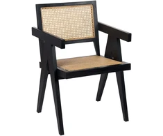 Beliani Valgomojo kėdė WESTBROOK, raudonmedžio, juoda