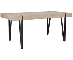 Beliani Valgomojo stalas ADENA šviesiai rudas 150 cm 90 cm