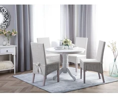 Beliani Valgomojo stalas AKRON Balta 100 cm 100 cm