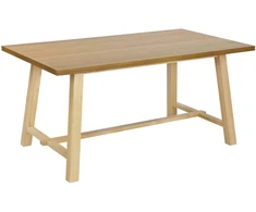 Beliani Valgomojo stalas BARNES natūralaus uosio spalvos, 160 cm x 90 cm