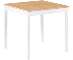 Beliani Valgomojo stalas BATTERSBY šviesus ąžuolas 80 cm 80 cm