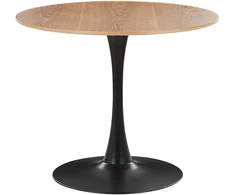 Beliani Valgomojo stalas BOCA šviesaus uosio spalvos, 90 cm