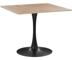 Beliani Valgomojo stalas BOCA šviesus uosis 90 cm 90 cm