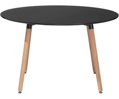 Beliani Valgomojo stalas BOVIO juodas 120 cm