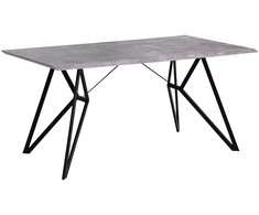 Beliani Valgomojo stalas BUSCOT pilko betono efekto 160 cm 90 cm