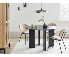 Beliani Valgomojo stalas COSMO juodas 120 cm