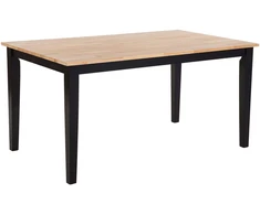 Beliani Valgomojo stalas GEORGIA juodas 150 cm 90 cm medis