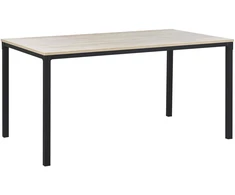 Beliani Valgomojo stalas HOCKLEY šviesiai rudas 150x90 cm