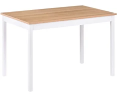 Beliani Valgomojo stalas HOUSTON šviesaus ąžuolo spalvos 125 cm 75 cm