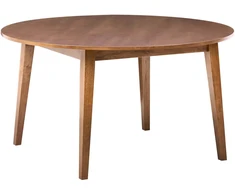 Beliani Valgomojo stalas HUNTLEY, tamsaus ąžuolo spalvos, 140 cm