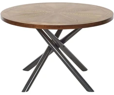 Beliani Valgomojo stalas LORENZO, uosio ruda spalva, 120 cm