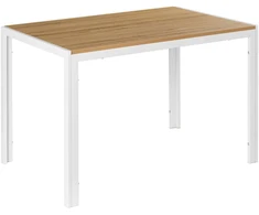 Beliani Valgomojo stalas MANN rudas/baltas 120 cm 80 cm