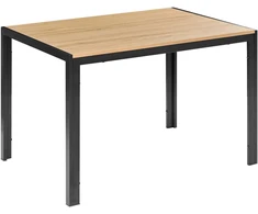 Beliani Valgomojo stalas MANN rudas/juodas 120 cm 80 cm