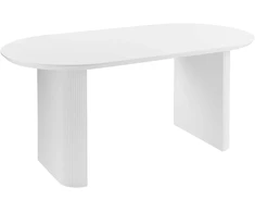 Beliani Valgomojo stalas MOBERLY baltas 180 cm 90 cm