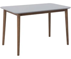 Beliani Valgomojo stalas MODESTO Pilkas 120 cm 80 cm Medinis