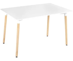 Beliani Valgomojo stalas NEWBERRY baltas 120 cm x 80 cm