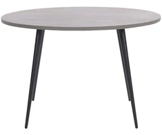 Beliani Valgomojo stalas ODEON Pilkas betono efektas 120 cm 120 cm