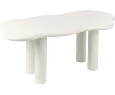 Beliani Valgomojo stalas ONDLE balta 188 cm 94 cm