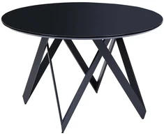 Beliani Valgomojo stalas OXHILL Juodas 120 cm