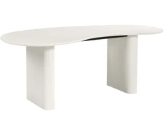 Beliani Valgomojo stalas PEERY baltas 198 cm 93 cm