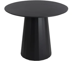 Beliani Valgomojo stalas PLATO juodas 100 cm metalinis
