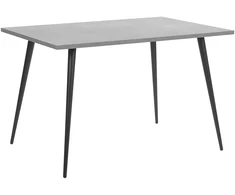 Beliani Valgomojo stalas SANTIAGO pilkas betono efektas 120 cm 80 cm