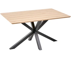 Beliani Valgomojo stalas SPECTRA šviesiai rudas 140 cm 90 cm