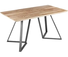 Beliani Valgomojo stalas UPTON šviesiai rudas 140 cm 80 cm
