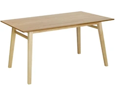 Beliani Valgomojo stalas VARLEY natūralaus uosio spalvos 150 cm x 90 cm