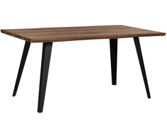 Beliani Valgomojo stalas WITNEY tamsiai rudas 160 cm 90 cm