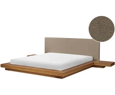 Beliani Vandens lova Boucle ZEN 180 x 200 cm natūralaus uosio spalvos