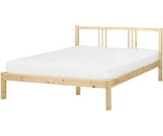 Beliani VANNES pušies medienos lova 140 x 200 cm šviesiai ruda