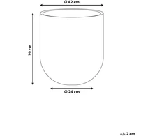 Beliani Vazonas HANYUE 42 cm Pilkas