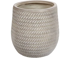 Beliani Vazonas LIVADIA, 27 cm, smėlio pilkumo