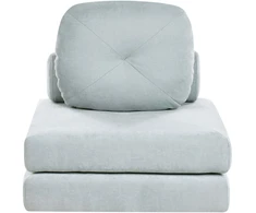 Beliani Viengulė išskleidžiama sofa OLDEN, šenilinė, mėlyna