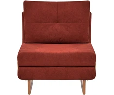 Beliani Vienvietė išskleidžiama sofa JERSLEV, raudona