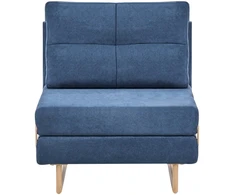 Beliani Vienvietė išskleidžiama sofa JERSLEV, mėlyna
