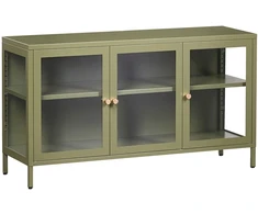 Beliani Vitrina NEWPORT metalinė 115 cm žalia