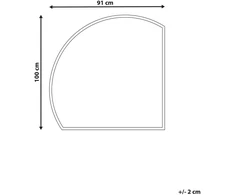 Beliani Vonios veidrodis LED OZENAY 100 cm 100 cm Sidabrinis