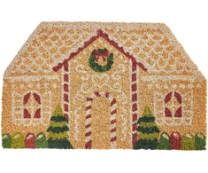 Beliani Wycieraczka SELATNA natūrali 50 x 80 cm šventinio rašto kokoso pluošto
