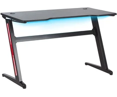 Beliani Žaidimų stalas DARFUR juodas 120 cm 60 cm RGB LED