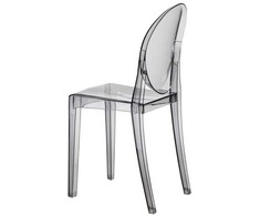 D2.DESIGN Kėdė Viki pilka permatoma